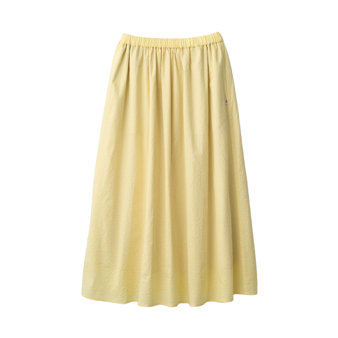(W) 단톤 시어서커 개더 스커트 엘로우((W) Danton Seersucker Gather Skirt Yellow) - 1