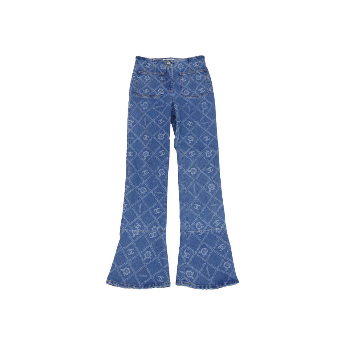 샤넬 36사이즈 CC 체인 데님 팬츠 C-C61022(Chanel CC Chain Denim Pants C-C61022) - 1