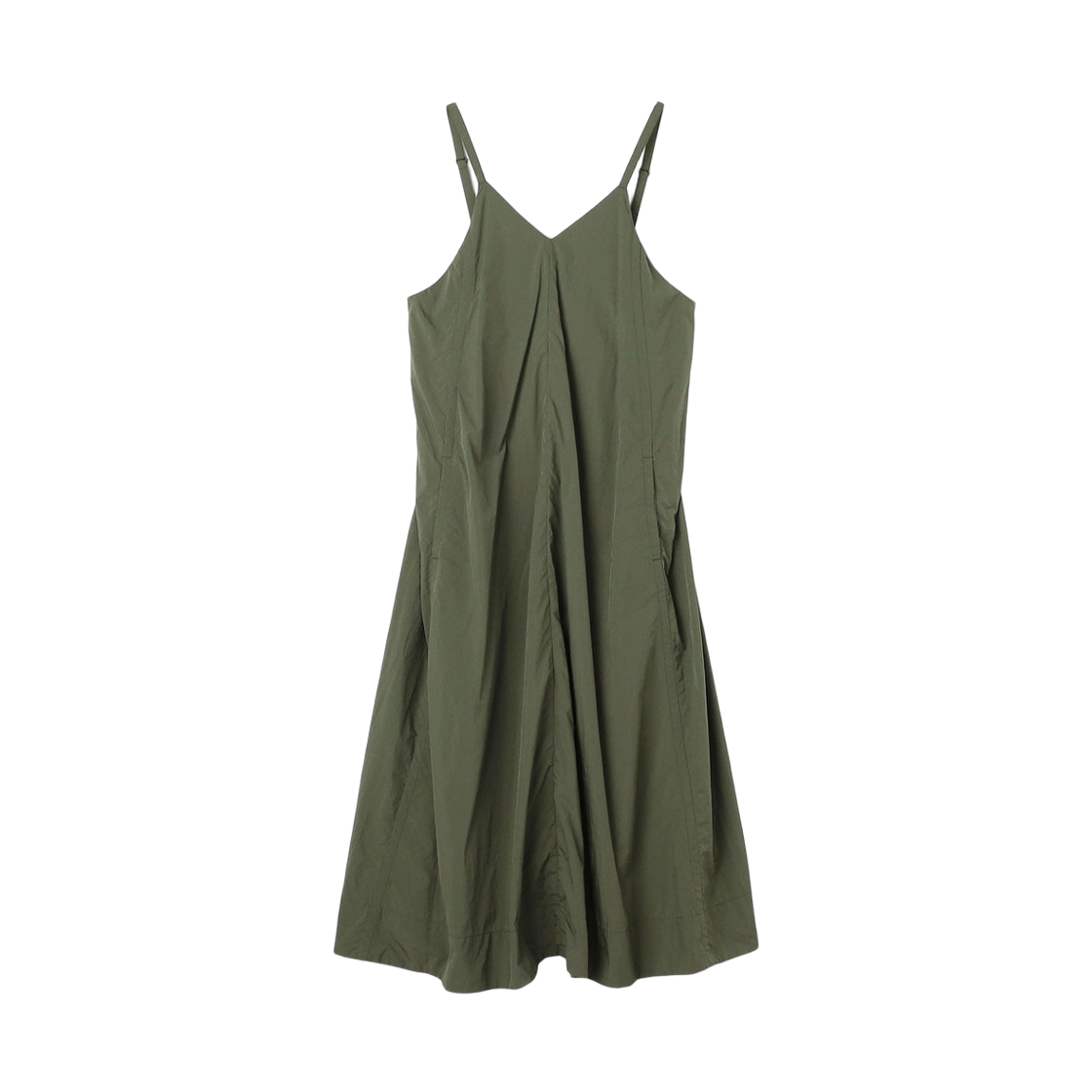 DT-G0114-NSB (W) Danton Nylon Taffeta Camisole Dress Olive