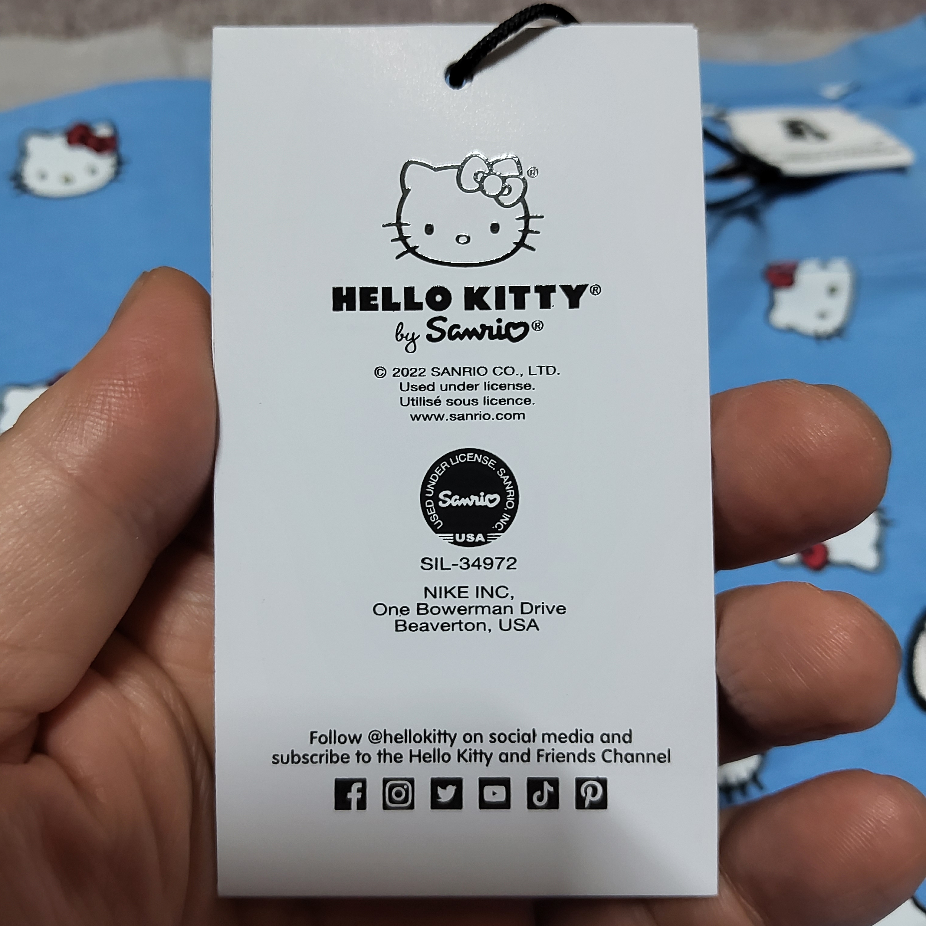 Nike x Hello Kitty NRG T-Shirt University Blue - Asia 착용 스타일 - 5