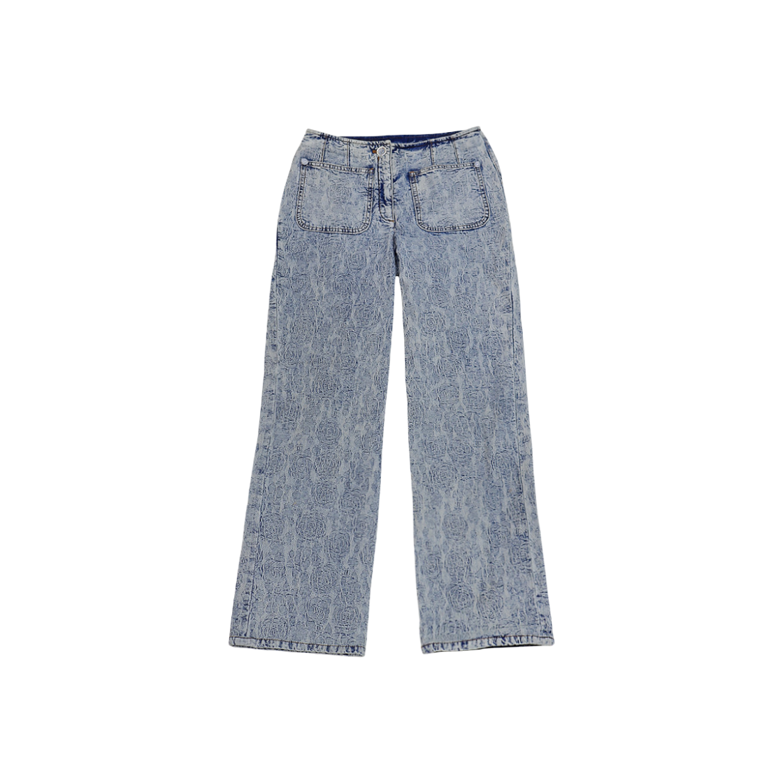샤넬 36사이즈 카멜리아 데님 팬츠 C-C61020(Chanel Camellia Denim Pants C-C61020)