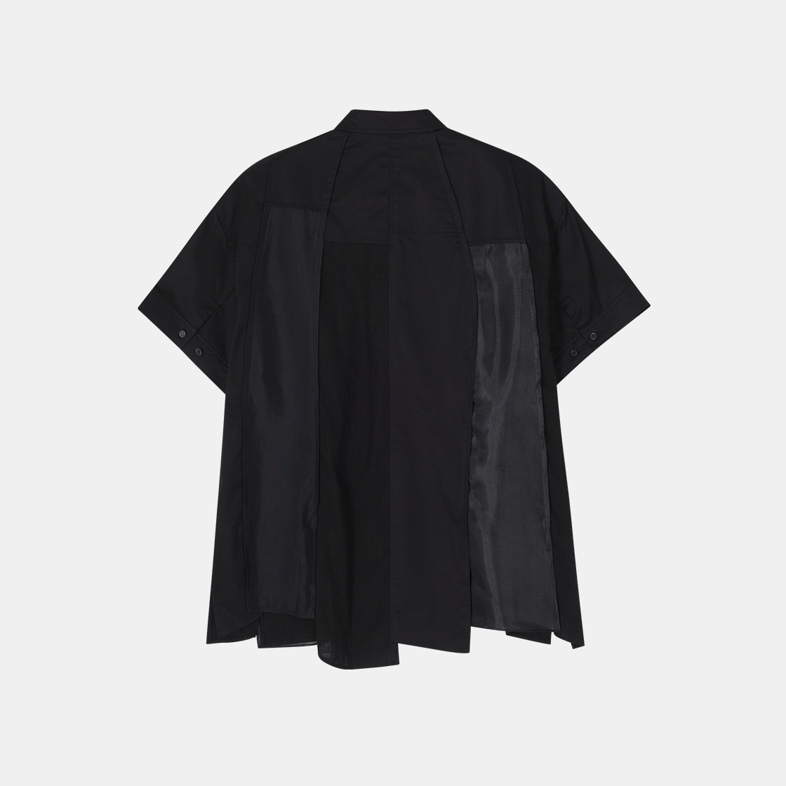 (W) 송지오 컬렉션 버티컬 하프 슬리브 셔츠 블랙((W) SONGZIO COLLECTION Vertical Half Sleeve Shirt Black) - 2