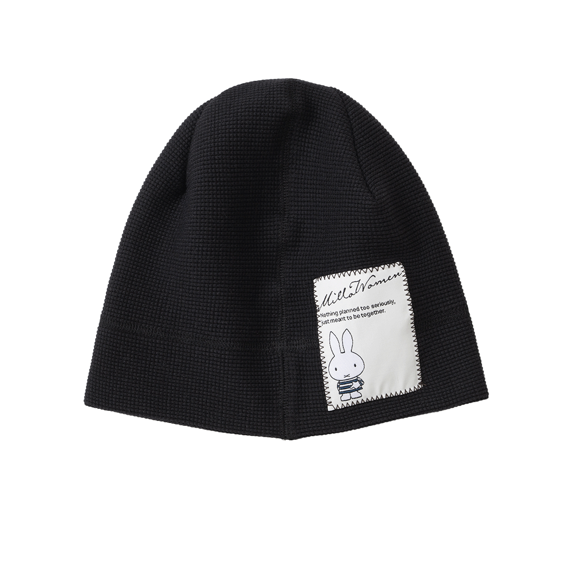 밀로 우먼 x 미피 미피 와플 비니 블랙(MILLO WOMEN x miffy Miffy Waffle Beanie Black) - 1