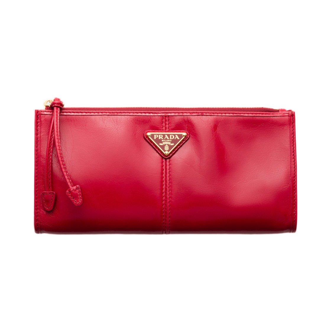 1MB051-2CYR-F0011 Prada Leather Pouch Red