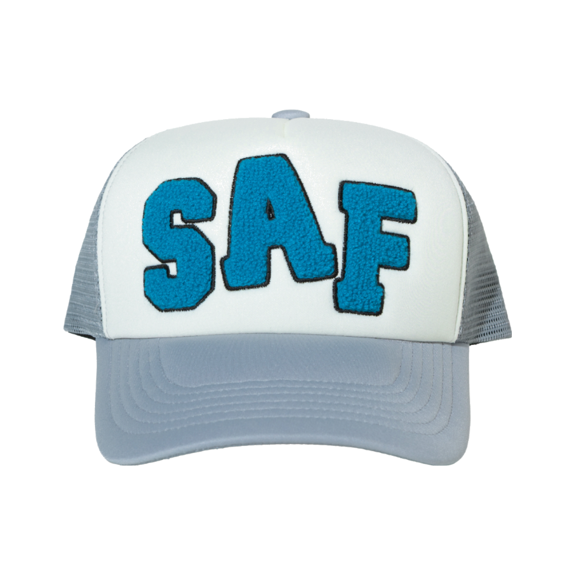 허니스쿱하우스 x 사파리스팟 SAF 로고 트러커 캡 그레이(Honey Scoop House x Safarispot SAF Logo Trucker Cap Gray)