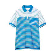 Uniqlo x F.Risso Dry Pique Slim Fit Striped Polo Shirt Blue