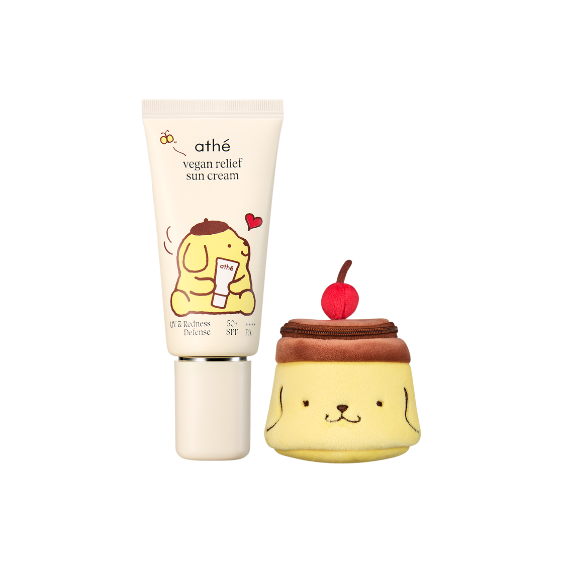 아떼 비건 릴리프 무기자차 선크림 폼폼푸린 기획세트 SPF50+ PA++++(athe Vegan Relief Mineral Sunscreen Pompompurin Limited Edition Set SPF50+ PA++++)