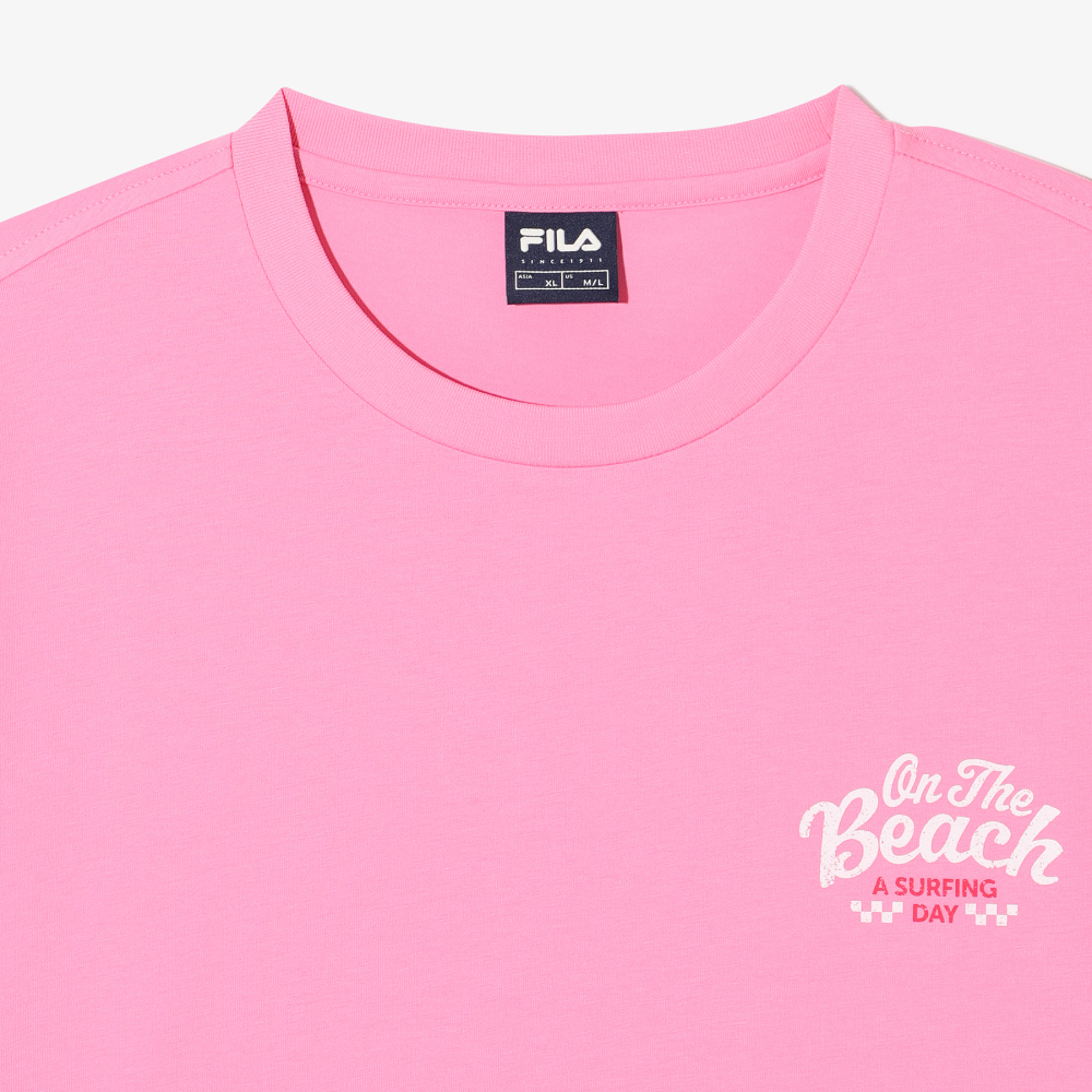 [6% 적립] 휠라 Coldwave+ 온더비치 반팔티 핑크([6% 적립] FILA Coldwave Beach T-Shirt Pink) - 4