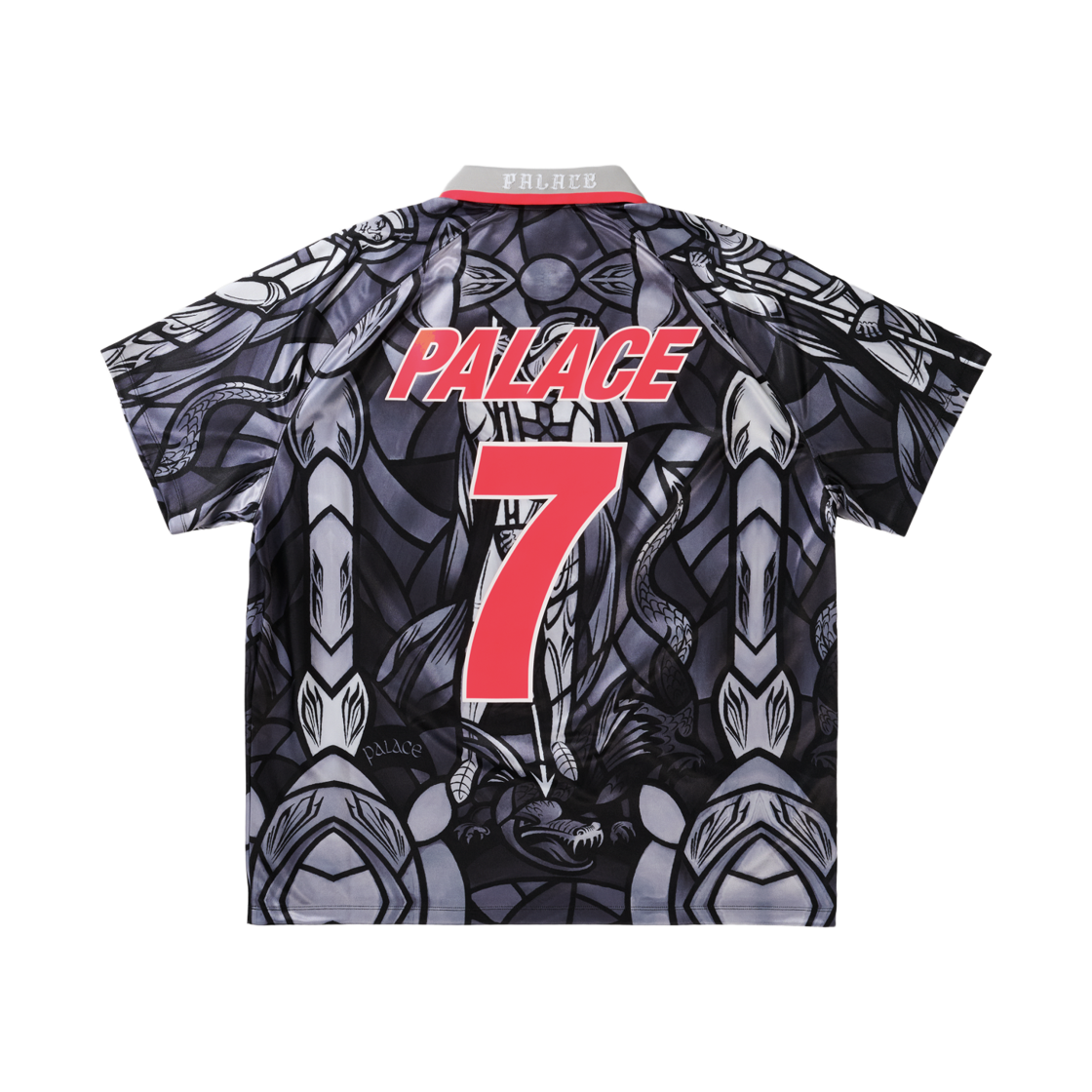 팔라스 x 나이키 잉글랜드 숏슬리브 사커 저지 퓨터 그레이 브라이트 크림슨(Palace x Nike England Short Sleeve Soccer Jersey Pewter Grey Bright Crimson) - 2