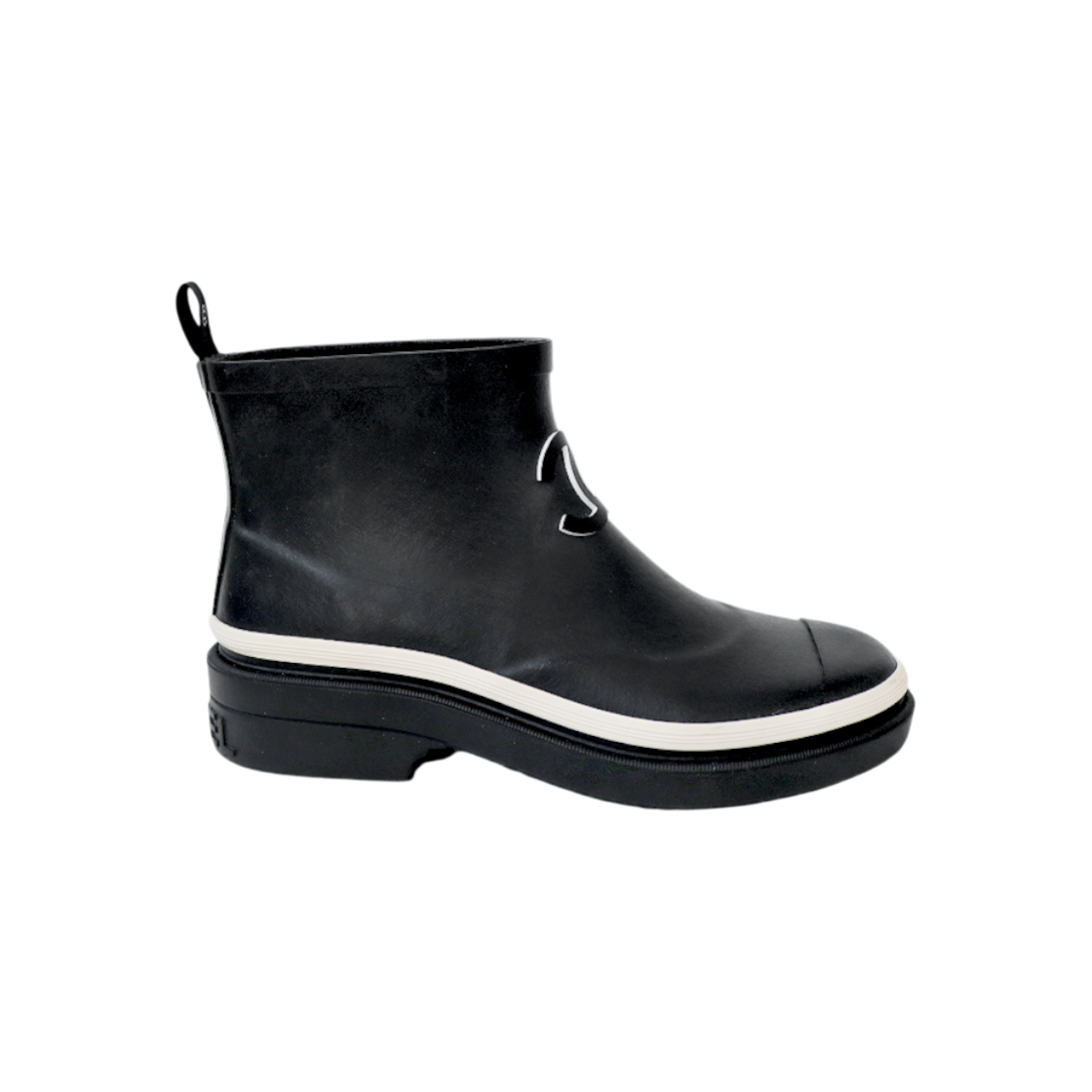 ITRHDNHIRTIJ Chanel Black Short Rain Boots