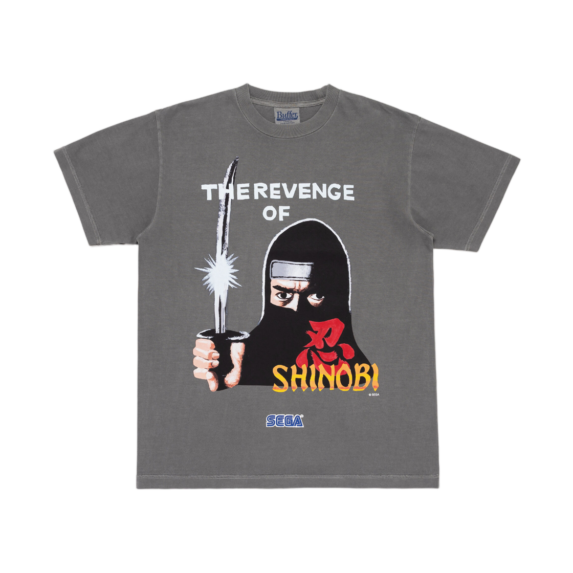 버퍼 세가 시노비 죠 무사시 티셔츠 블랙(Buffer Sega Shinobi Joe Musashi T-Shirt Black)