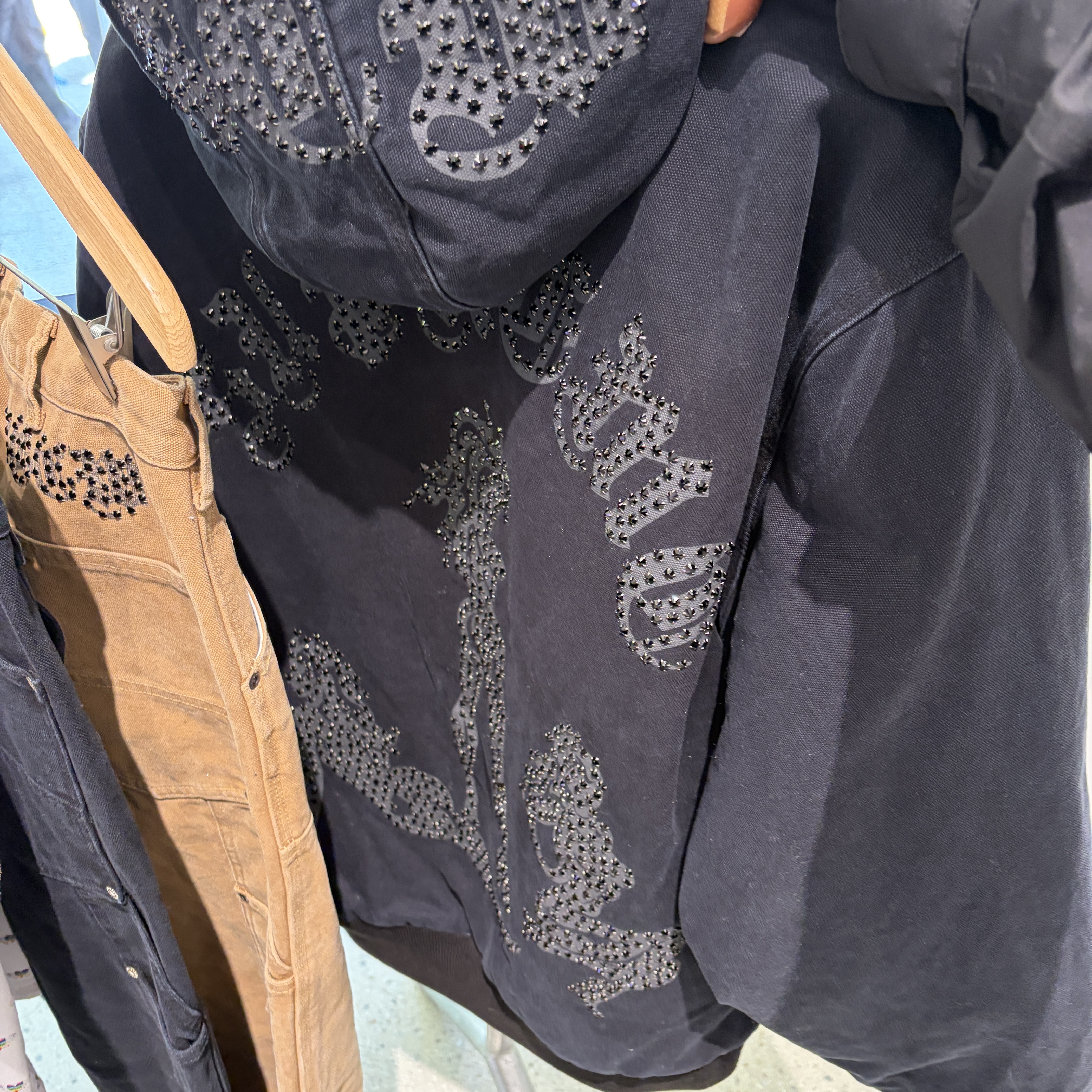 Supreme x The Great China Wall Hooded Work Jacket Black - 26SS 착용 스타일