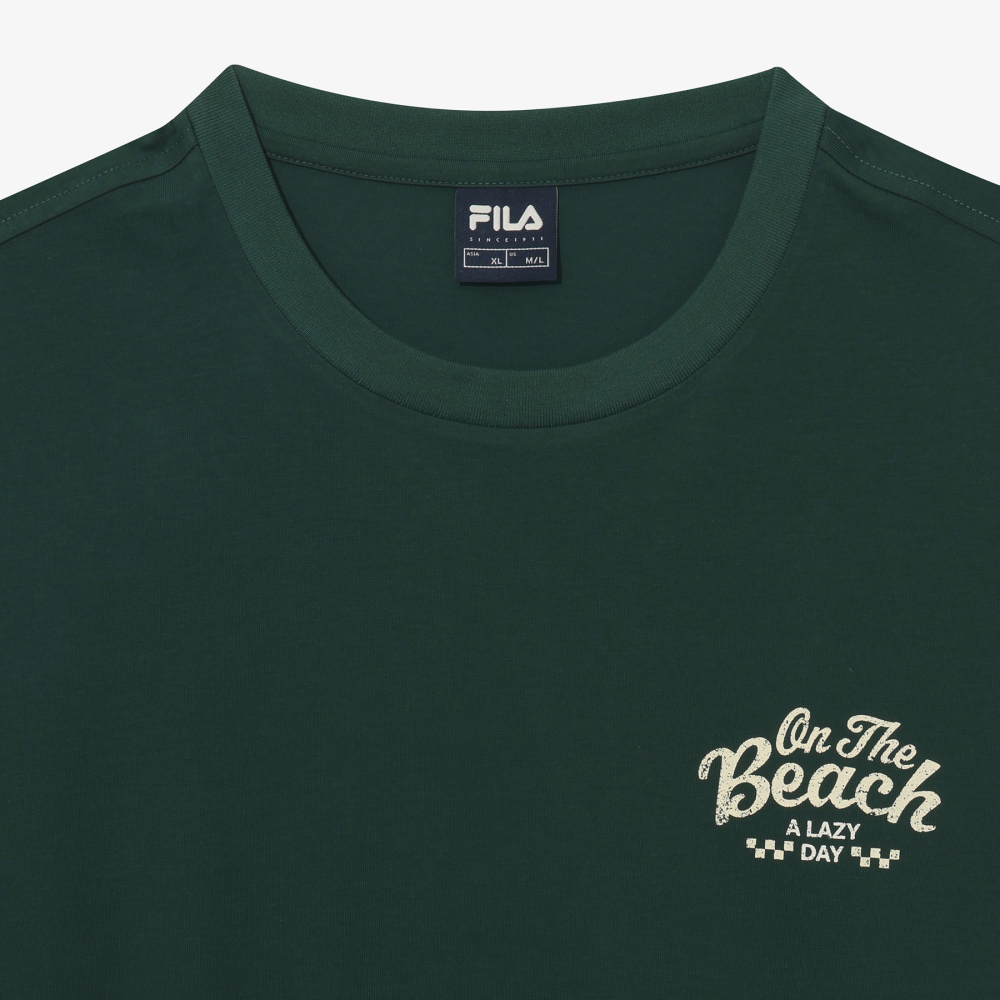[6% 적립] 휠라 Coldwave+  온더비치 반팔티 그린([6% 적립] FILA Coldwave Beach T-Shirt Green) - 4