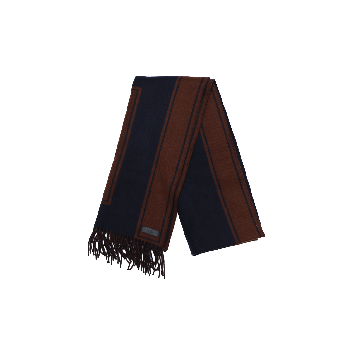 에르메스 H259140S 02 캐시미어 머플러 카카오 & 블루마린(Hermes H259140S 02 Cashmere Scarf in Cocoa & Bluemarine) - 1