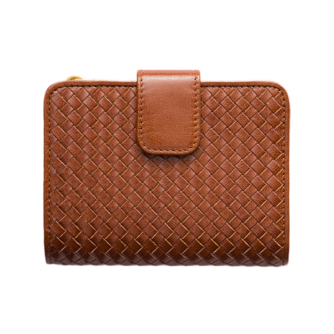 프라다 스몰 우븐 마드라스 레더 월렛 꼬냑(Prada Small Woven Madras Leather Wallet Cognac) - 2