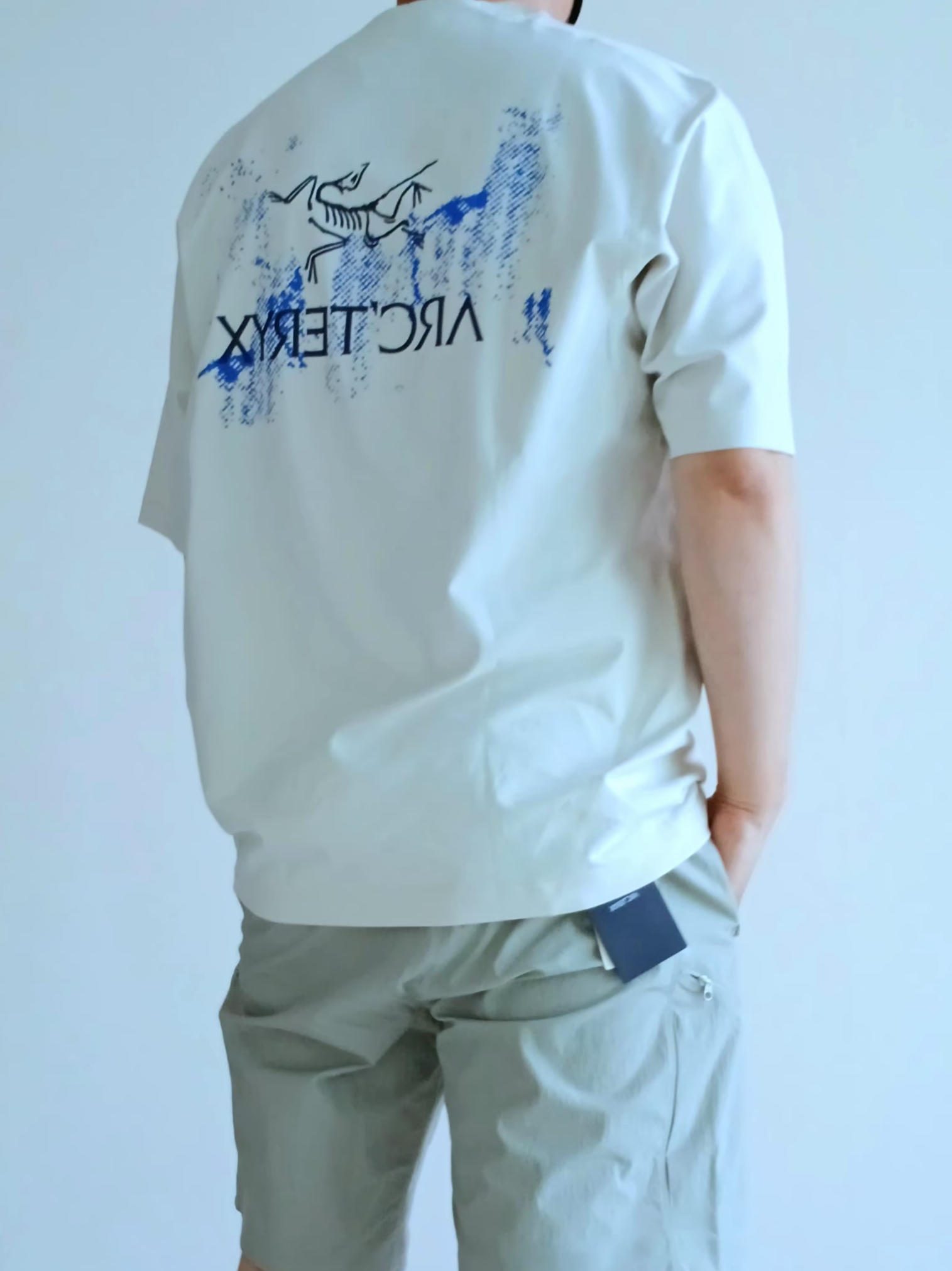 Arc'teryx Envoy Grand Wall SS T-Shirt Sea Salt, Arc'teryx Gamma Quick Dry Shorts 9 Inch Habitat 착용 스타일 - 10