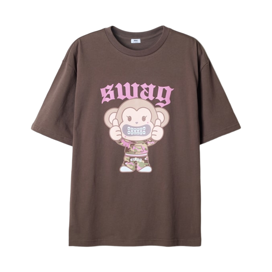 SPRLG37U29 Spao x Mafavarchive Short Sleeve T-Shirt Brown