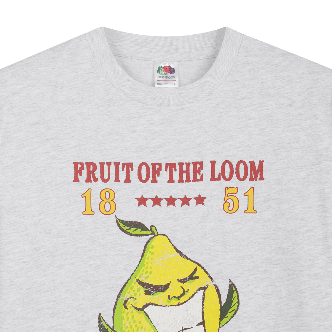 프룻오브더룸 프룻 1851 레몬 반팔티셔츠 멜란지 그레이 라이트(fruitoftheloom Fruit 1851 Lemon Banpal T-shirts MELANGE GREY LIGHT) - 3