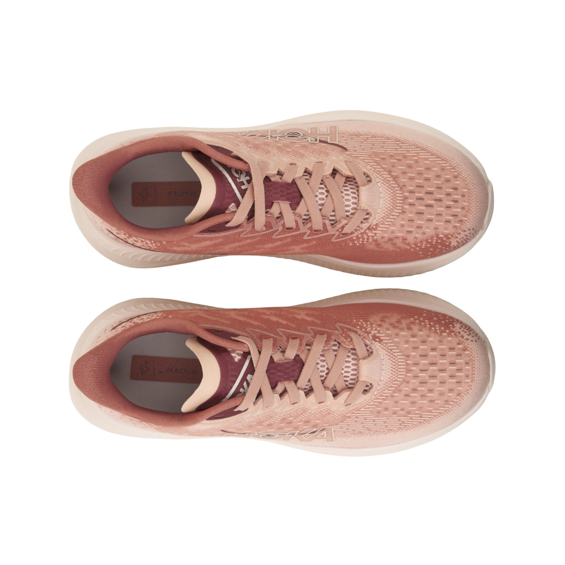 (W) 호카 마하 6 로즈 라떼 블러쉬 - 와이드((W) Hoka Mach 6 Rose Latte Blush - Wide) - 5