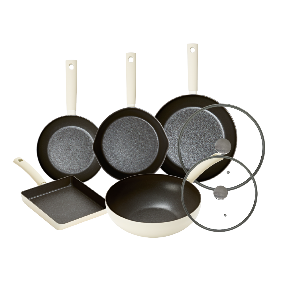실바트 순수 IH 인덕션 프라이팬 세트 7종, 집들이선물 코팅팬세트(Silvat Soonsoo IH Induction set of 7 (20 pan + 28 pan + 24 multi + 24 square + 28 wok + 24 glass lid + 28 glass lid))
