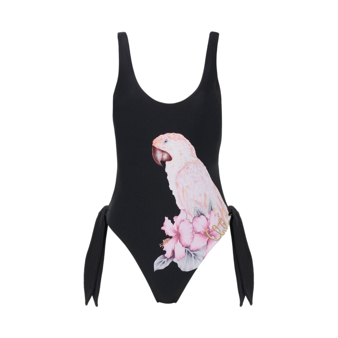 CH26AMB338890YA (W) Chloe Cut Out Onepiece Swimsuit Multicolor Black