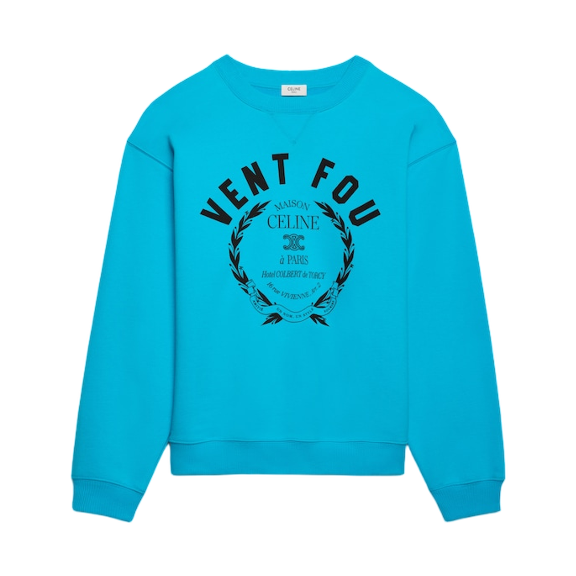 RY0TZ1233-GKJ7 Celine Sweatshirt in Cotton Fleece Mickey Blue Black