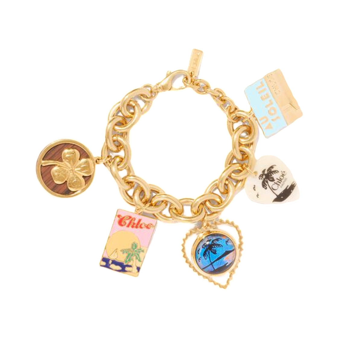 (W) 끌로에 더 끌로에 포스트카드 브레이슬릿 멀티컬러((W) Chloe The Chloe Postcards Bracelet Multicolor)