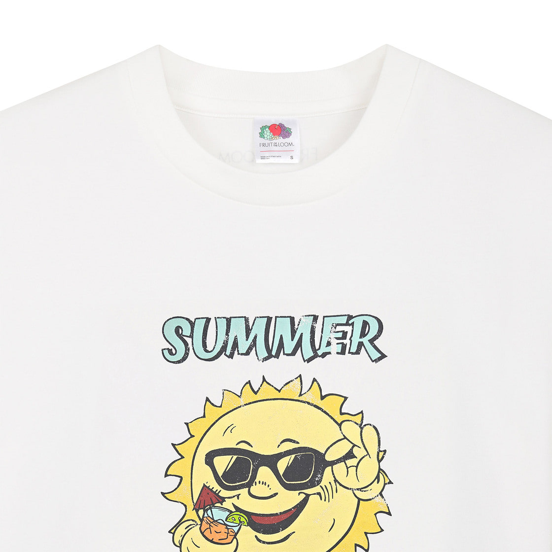 프룻오브더룸 피그먼트 프루티 피크닉 반팔티셔츠 화이트(fruitoftheloom Pigment Fruity Picnic Banpal T-shirts WHITE) - 3