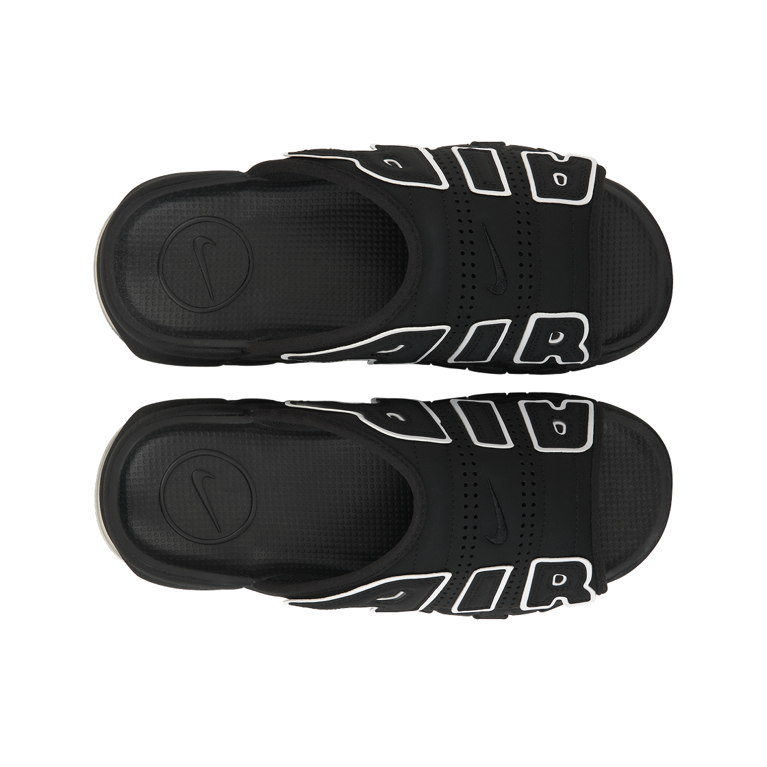 나이키 에어 모어 업템포 슬라이드 블랙 화이트(Nike Air More Uptempo Slide Black White) - 5