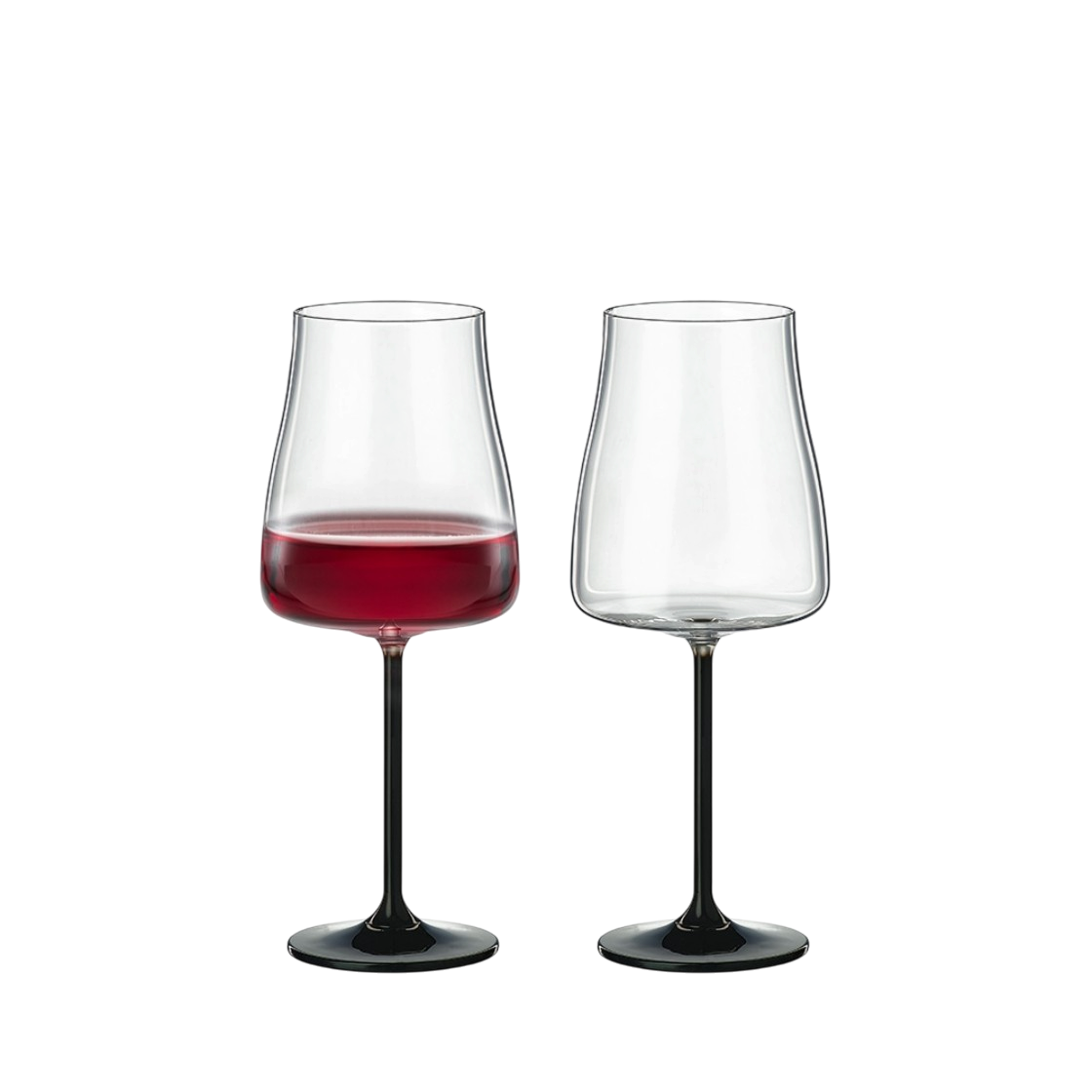크리스탈렉스 블랙앤화이트 알렉스 레드 와인잔 스템 블랙 2p(Crystalex Black & White Alex Red Wine Glass Black Stem 2p Set)