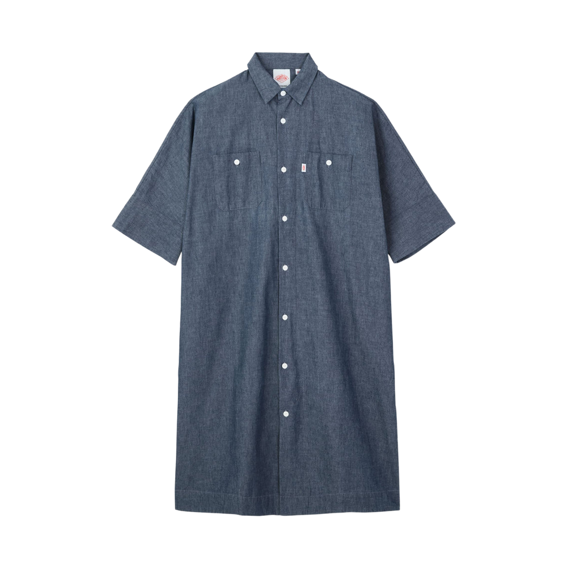 DT-G0091-SCA (W) Danton Cotton Chambray Work Shirt Dress Indigo