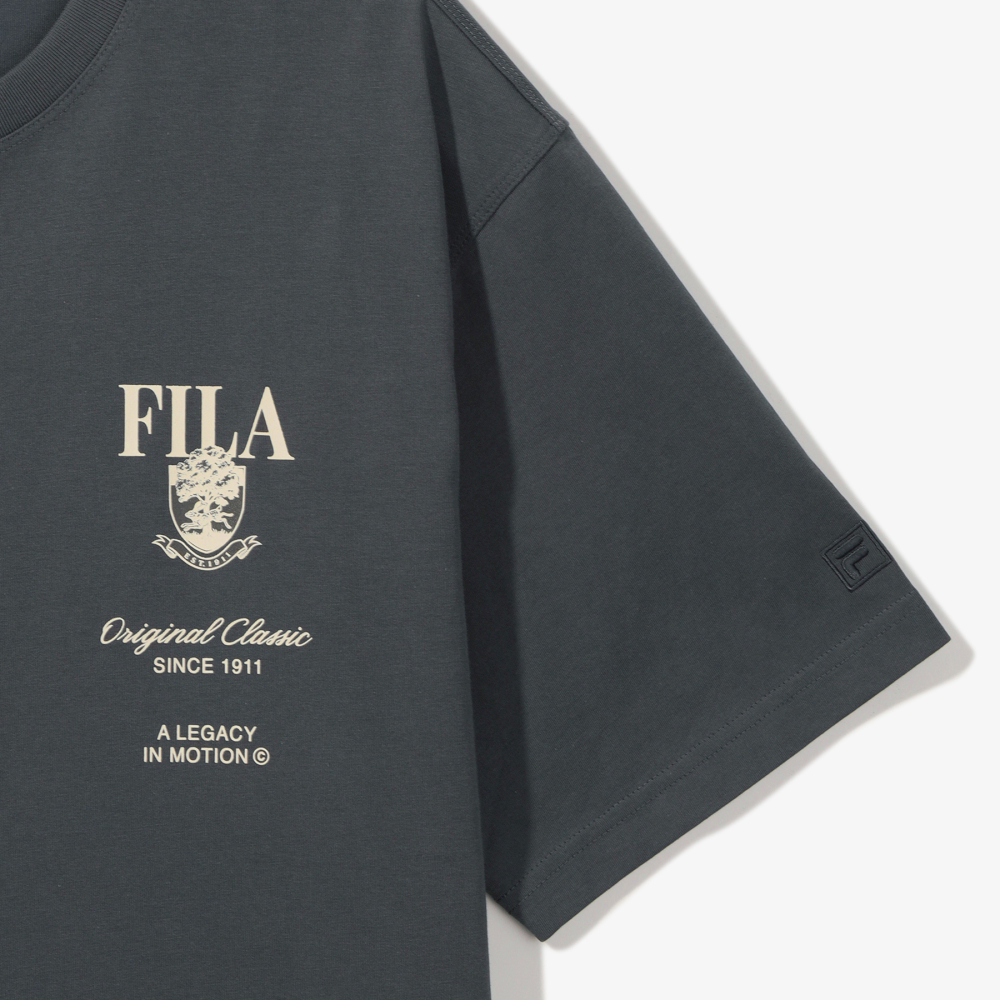 [6% 적립] 휠라 Coldwave+ 삼단로고 반팔티 다크그레이([6% 적립] FILA Coldwave+ Triple Logo T-Shirt Dark Gray) - 4