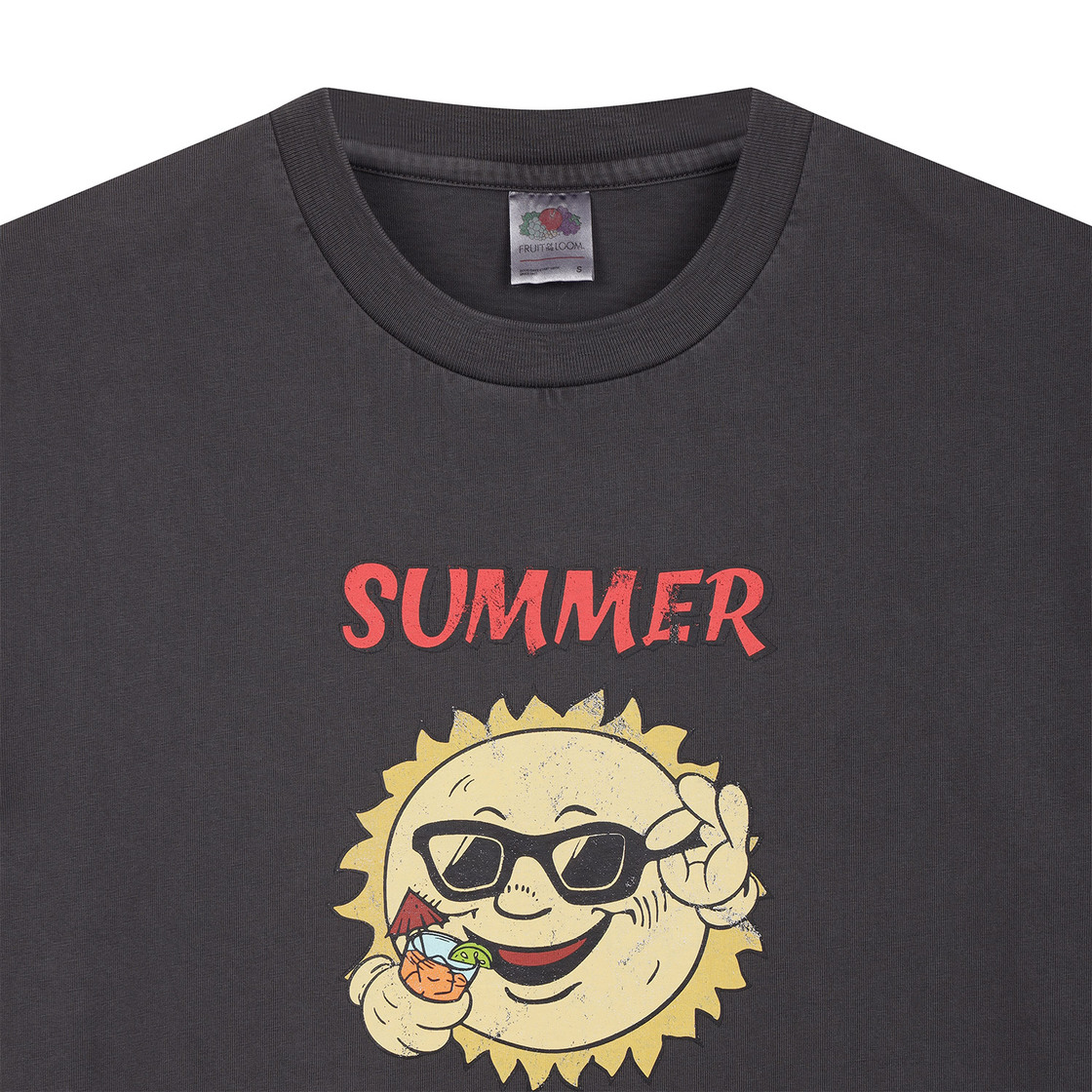 프룻오브더룸 피그먼트 프루티 피크닉 반팔티셔츠 차콜 그레이(fruitoftheloom Pigment Fruity Picnic Banpal T-shirts CHARCOAL GREY) - 3