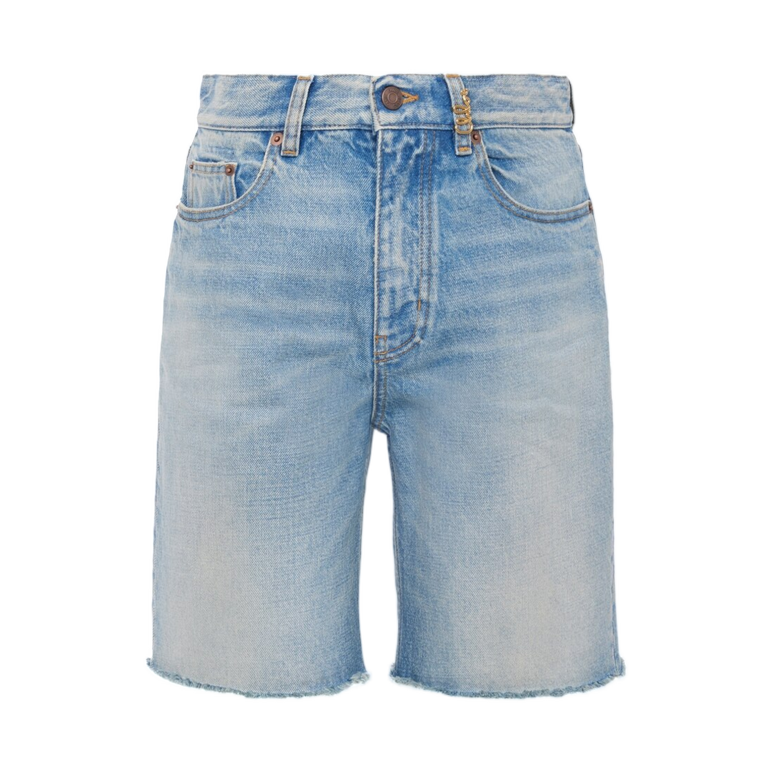 (W) 끌로에 하이 라이즈 쇼츠 데님 소프티 블루((W) Chloe High Rise Shorts in Denim Softy Blue)