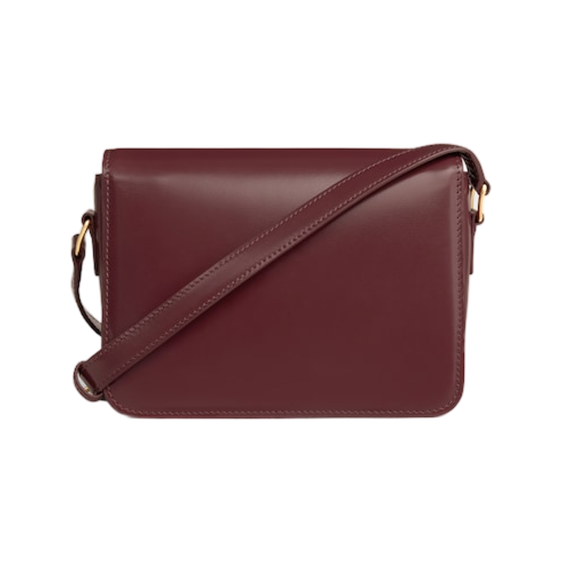 셀린느 틴 트리옹프 백 샤이니 카프스킨 에나멜 클로저 시라 화이트 코튼(Celine Teen Triomphe Bag in Shiny Calfskin with Enamel Closure Syrah White Cotton) - 2