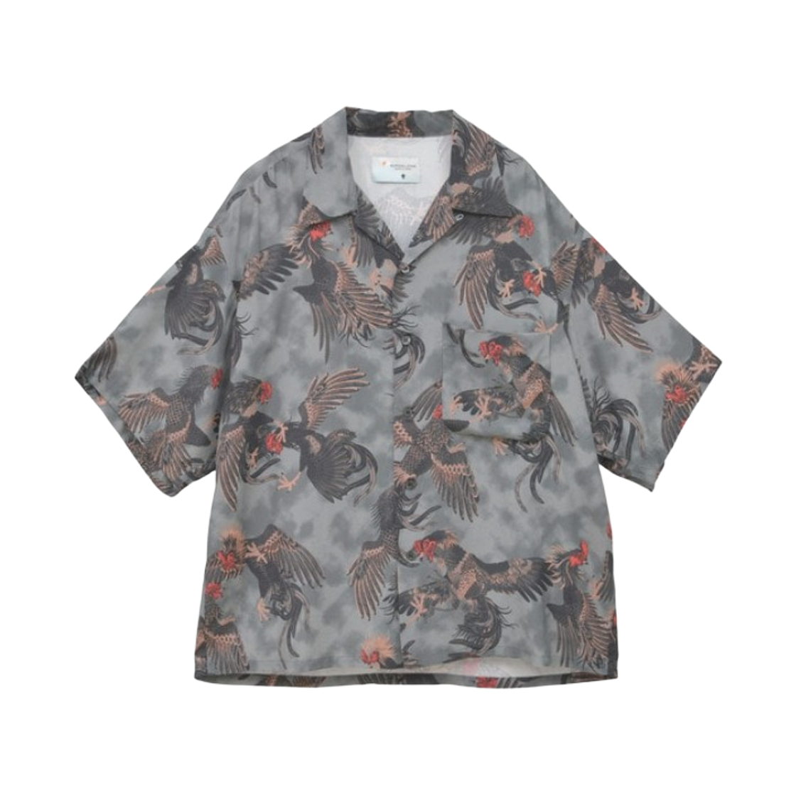 A2859FB115 Converse Tokyo x Nipoaloha Shamo Short Sleeve Shirt Gray