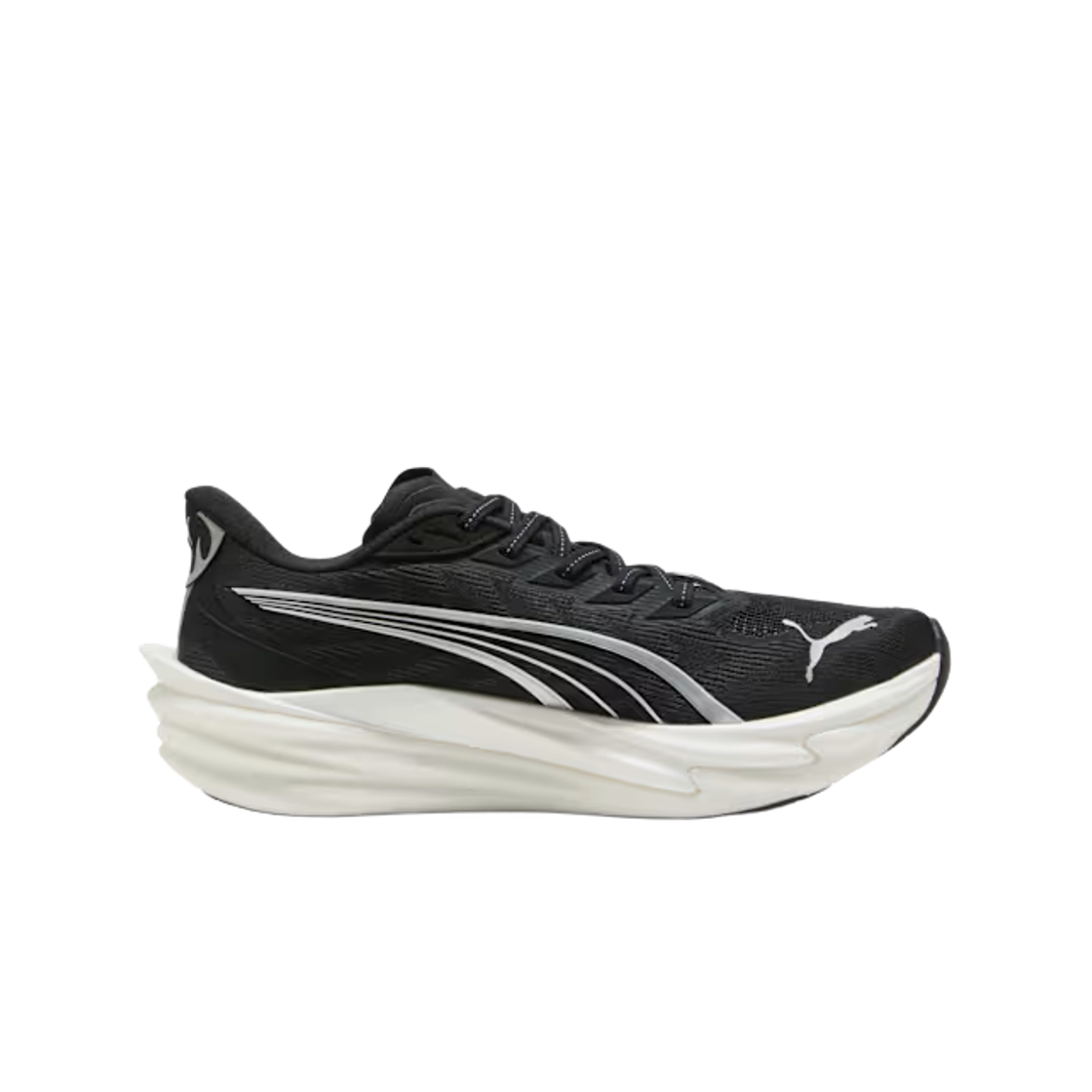 312123-01 Puma Deviate Nitro 4 Puma Black Puma White Puma Silver