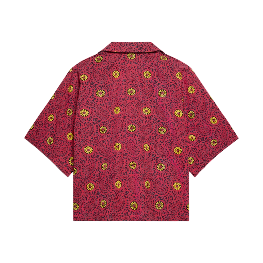 셀린느 스카우트 셔츠 코튼 태피터 레드 네이비 옐로우(Celine Scout Shirt in Cotton Taffeta Red Navy Yellow) - 2