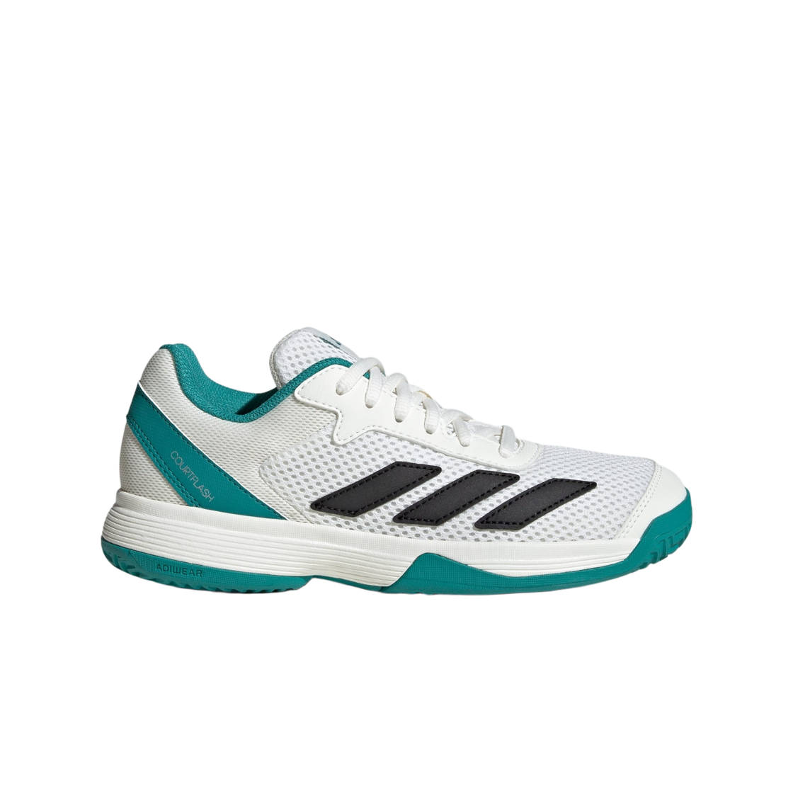 JH5123 (Kids) Adidas Tennis Courtflash Cloud White Pure Teal