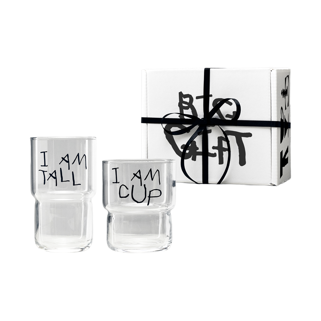 로파서울 [선물포장] I AM CUP 레터링 글래스 컵 (2 types)(LOFA SEOUL [GIFT PACKAGE] I AM CUP Lettering Glass Cup (2 types))