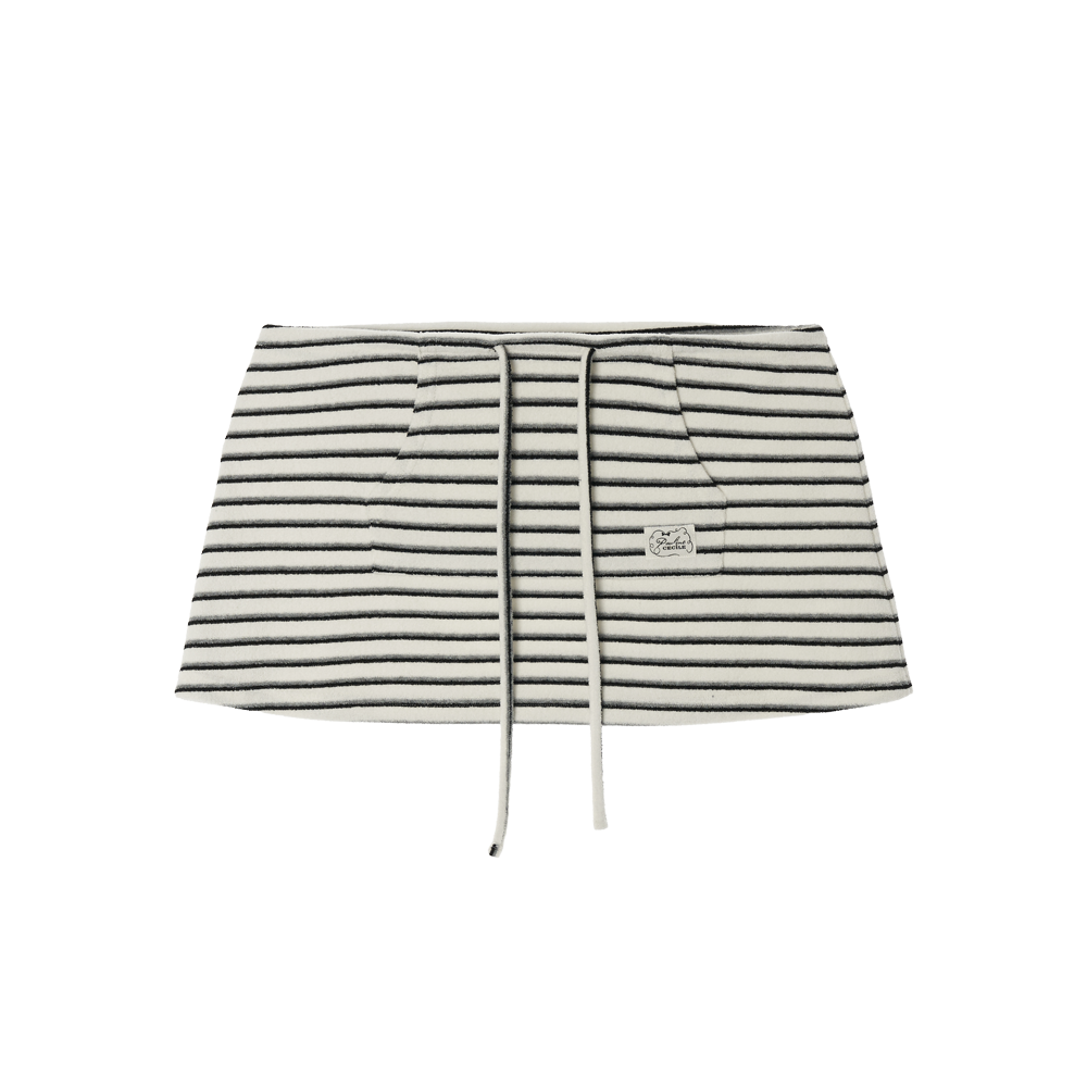 지비에이치 어패럴 테리 미니 스커트 / 스트라이프(GBH APPAREL Terry Mini Skirt / Stripe)