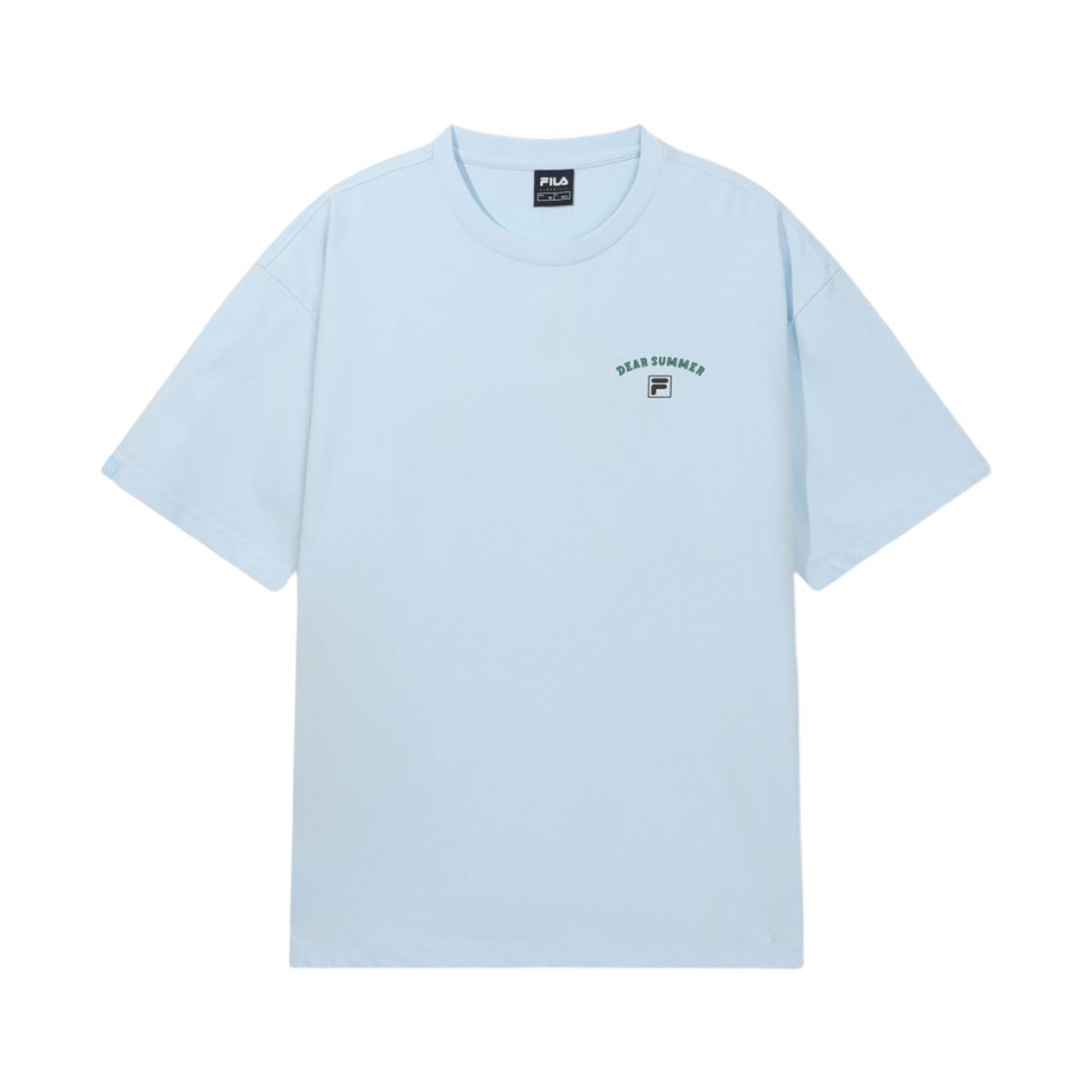 [6% 적립] 휠라 Coldwave+ 썸머 일러스트 반팔티 라이트블루([6% 적립] FILA Coldwave+ Summer Illustration T-Shirt Light Blue)