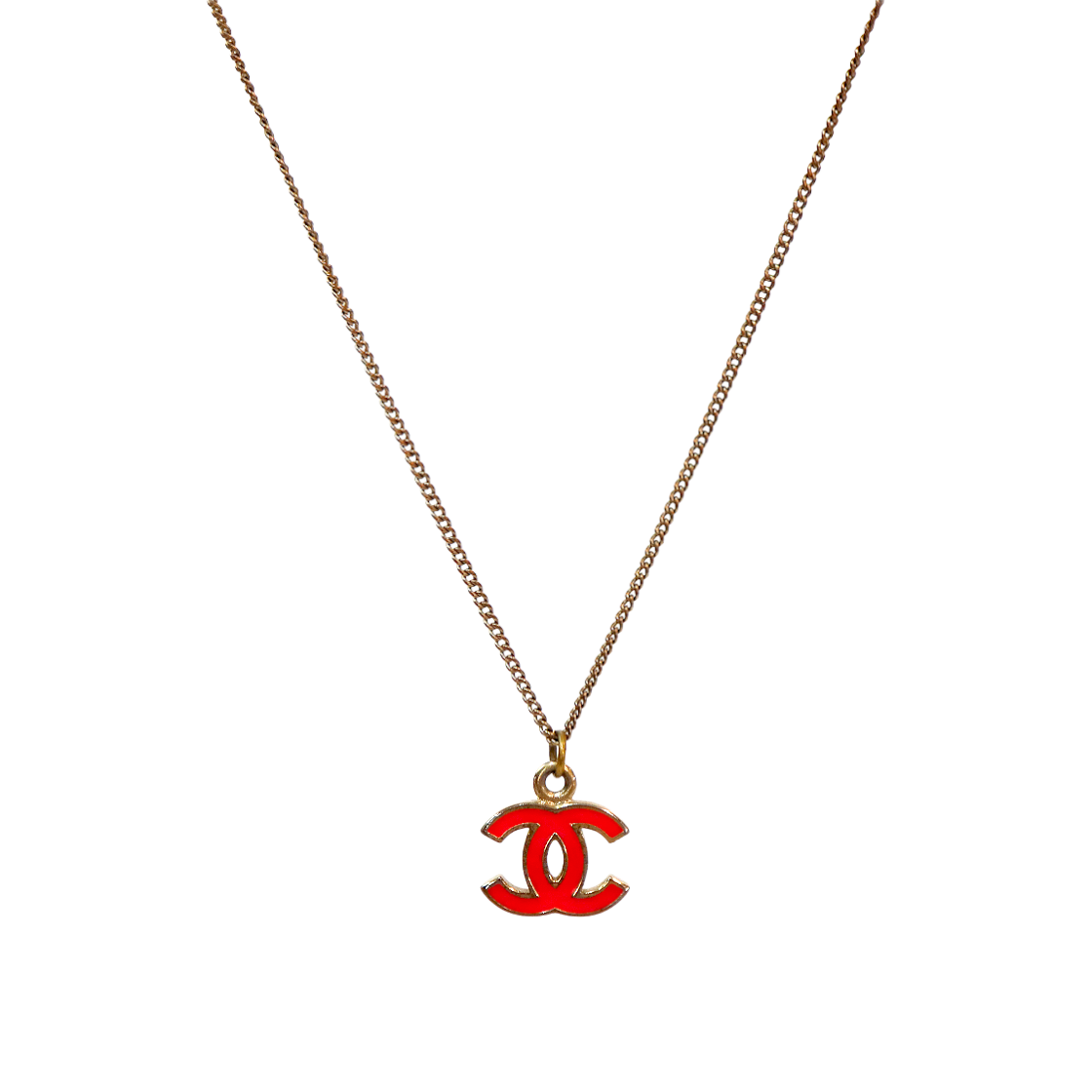 ITQVLC3ATAEH Chanel Pink CC Gold Necklace