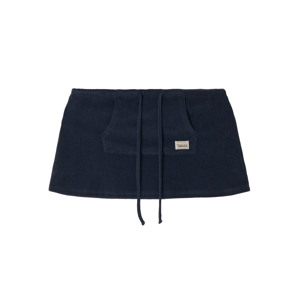 지비에이치 어패럴 테리 미니 스커트 / 네이비(GBH APPAREL Terry Mini Skirt / Navy)