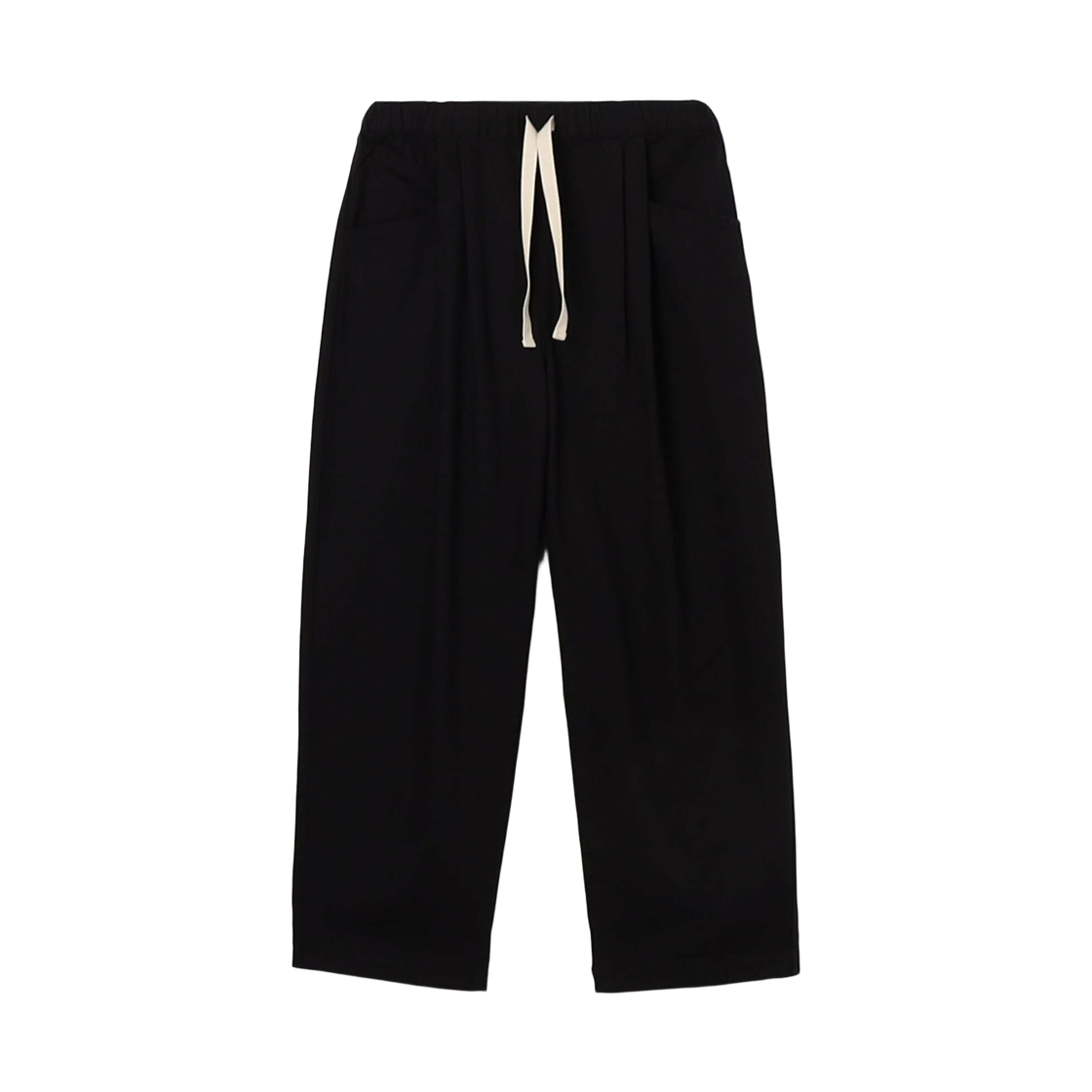 (W) 단톤 라이트웨이트 트윌 2 턱 이지 팬츠 블랙((W) Danton Lightweight Twill 2 Tuck Easy Pants Black) - 1