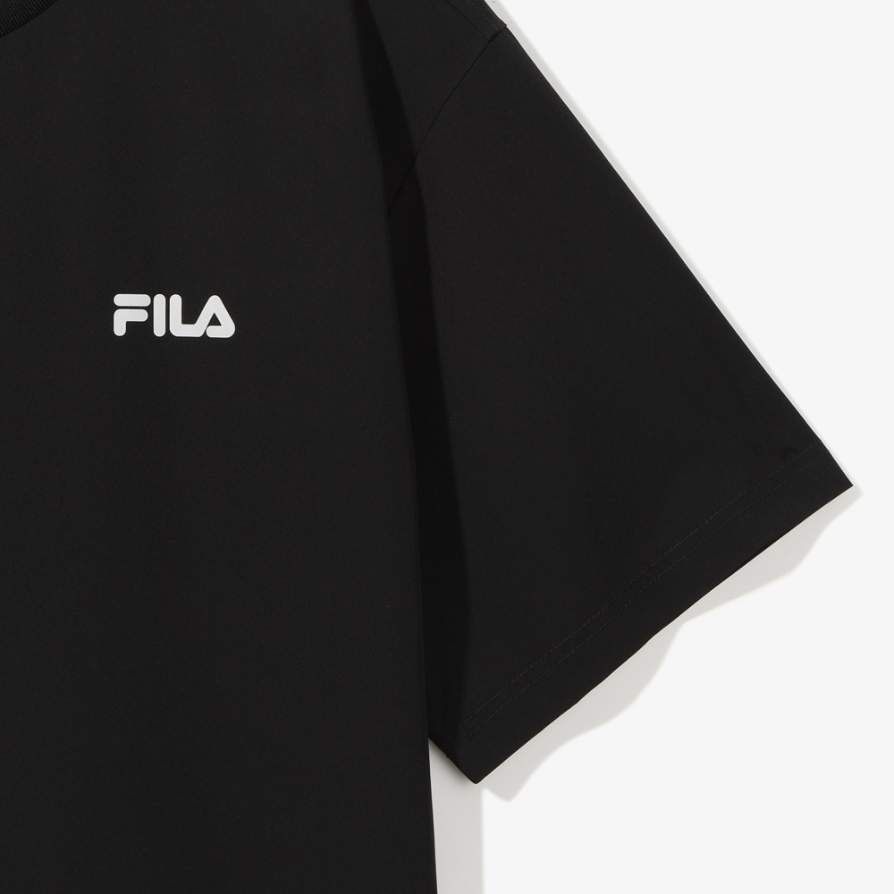 [6% 적립] 휠라 에센셜 우븐 반팔티 블랙([6% 적립] FILA Essential Woven T-Shirt Black) - 4