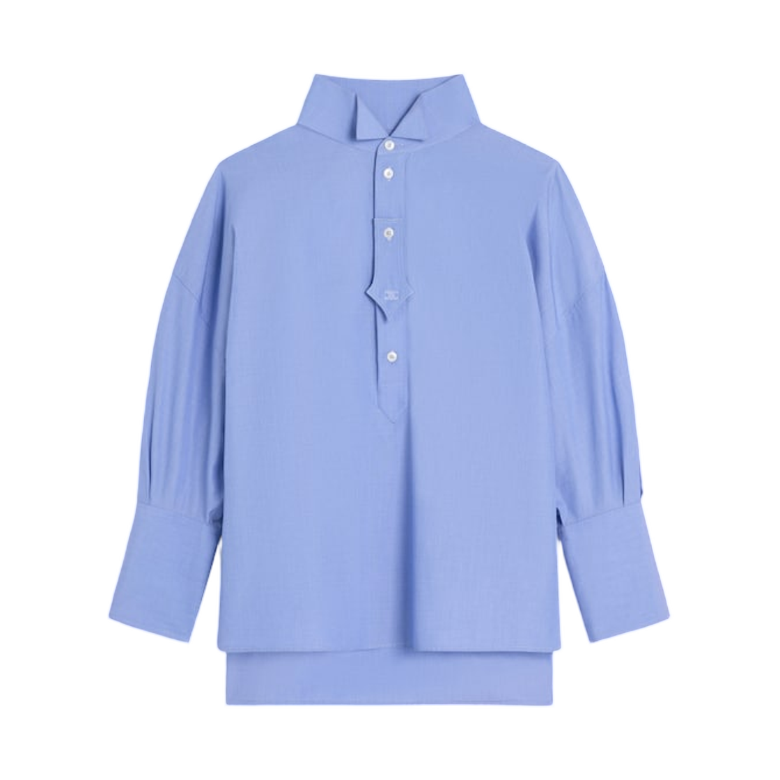 RC0M32N91-07EU (W) Celine Shirt in Cotton Poplin Bleu
