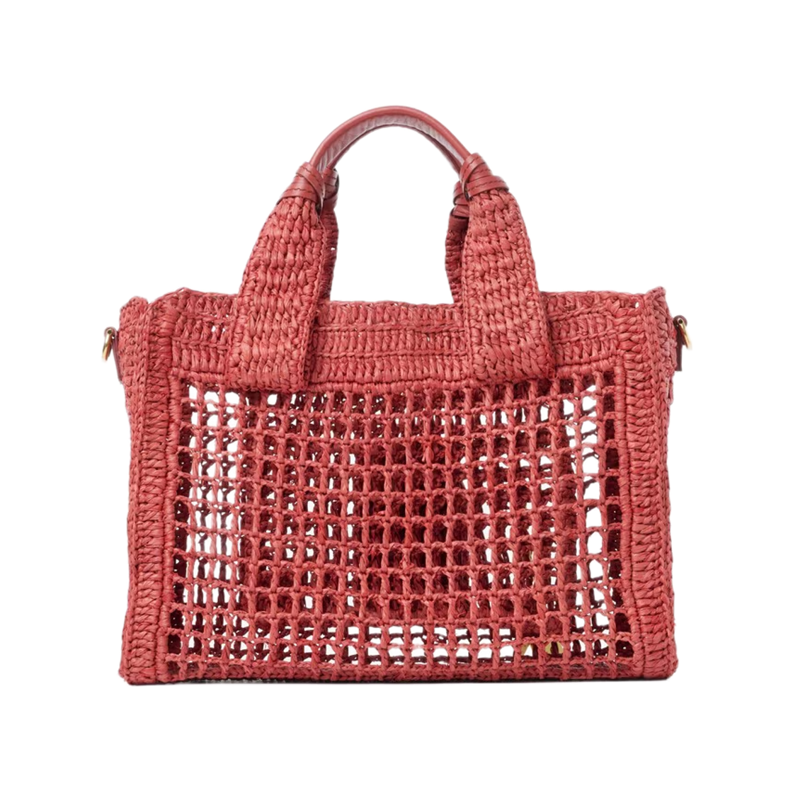 끌로에 스몰 썸머 바나나 이스트 웨스트 토트백 스트랩 라피아 진저 레드(Chloe Small Summer Banana East West Tote Bag with Strap in Raffia Ginger Red) - 2