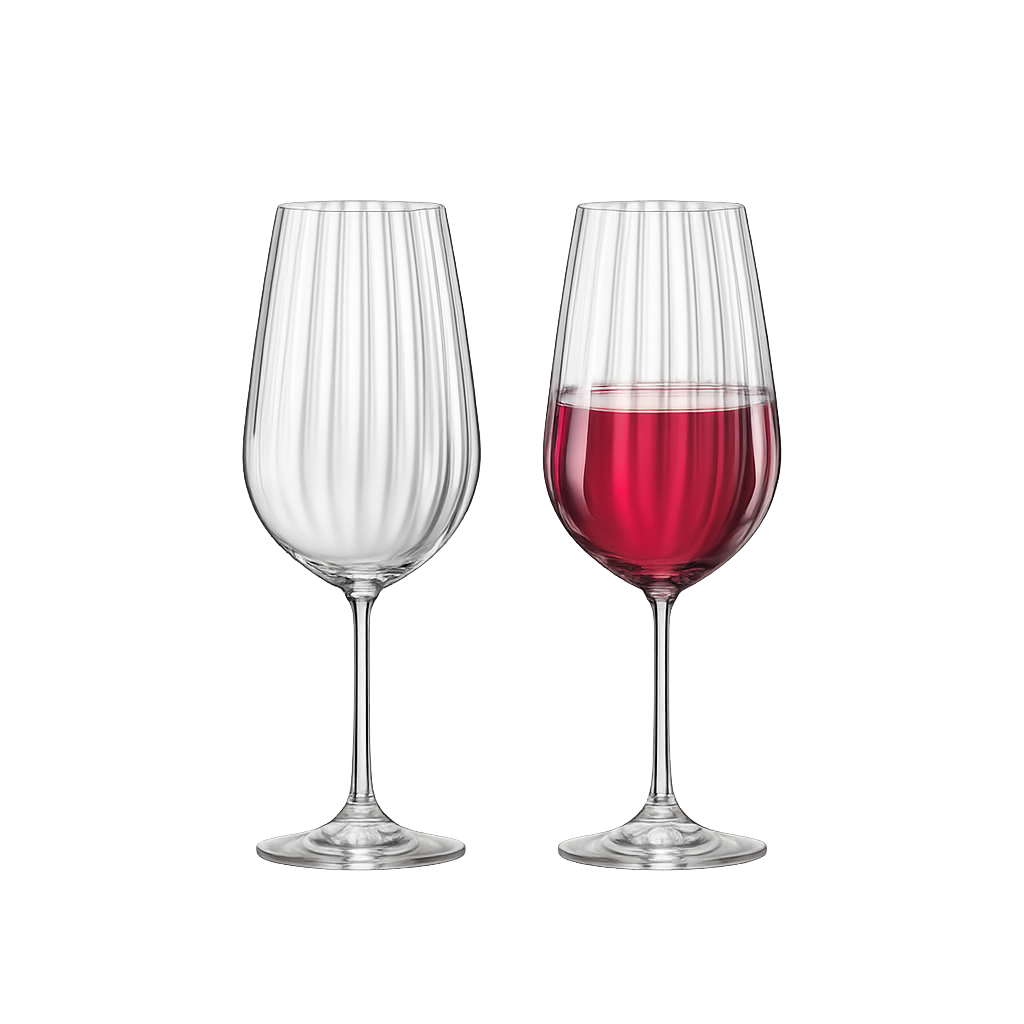 CRYSTALEX028 Crystalex Waterfall Red Wine Glass (550ml) 2p Set