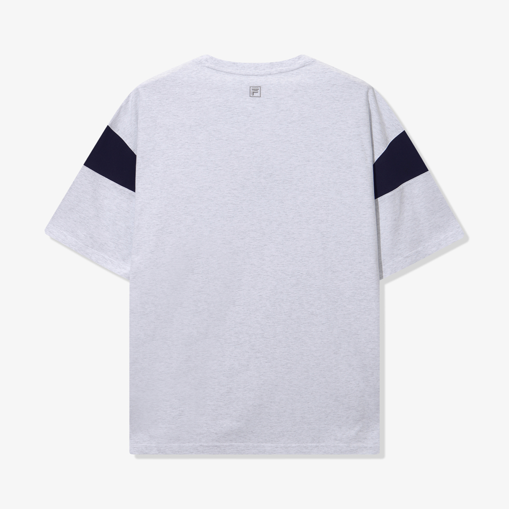 [6% 적립] 휠라 Coldwave+ 트랙 어깨배색 반팔티 화이트멜란지([6% 적립] FILA Coldwave+ Track Color Block T-Shirt White Melange) - 2